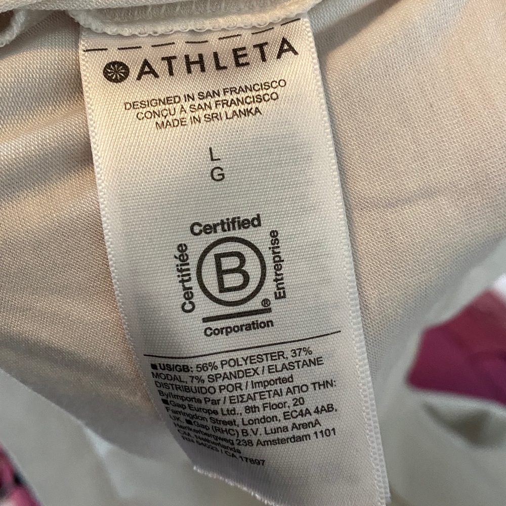 Athleta Classic White Tee with open back - Picture 4 of 4